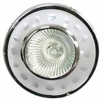 Светильник потолочный MR16 G5.3 с матовым стеклом хром с лампой DL8079
