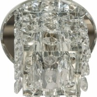 Светильник встраиваемый с разноцветной LED подсветкой Feron JD58 JCD9 прозрачный