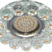 Светильник встраиваемый с белой LED подсветкой Feron CD7070 потолочный MR16 G5.3 прозрачно-коричневый