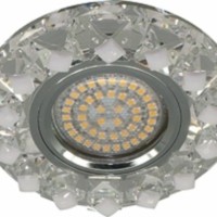 Светильник встраиваемый с белой LED подсветкой Feron CD7570 потолочный MR16 G5.3 прозрачно-белый