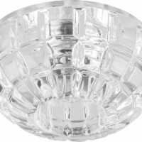 Светильник встраиваемый с разноцветной LED подсветкой Feron JD87 JCD9 прозрачный