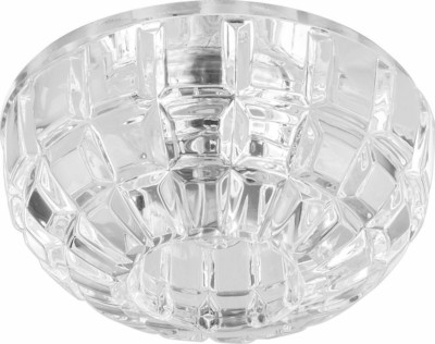 Светильник встраиваемый с разноцветной LED подсветкой Feron JD87 JCD9 прозрачный