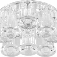 Светильник встраиваемый с разноцветной LED подсветкой Feron 1527 JCD9 прозрачный