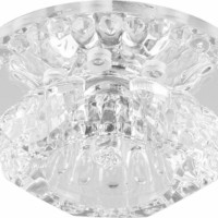 Светильник встраиваемый с разноцветной LED подсветкой Feron JD125 JCD9 прозрачный