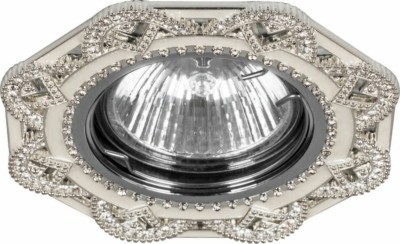 Светильник встраиваемый Feron CD2053 потолочный MR16 G5.3 белый-хром