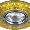 Светильник встраиваемый 12LEDx2835 SMD MR16 50Вт G5.3 желтый хром CD877