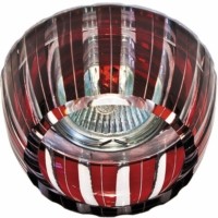 Светильник потолочный MR16 G5.3 с красным стеклом хром с лампой CD2324