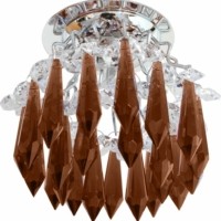 Светильник потолочный JC G5.3 с коричневым стеклом хром с лампой CD2325