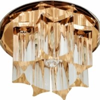 Светильник потолочный JCD G9 с коричневым стеклом хром с лампой CD2500