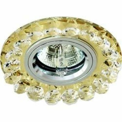 Светильник потолочный MR16 G5.3 с желтым стеклом хром с лампой CD2520