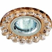 Светильник потолочный MR16 G5.3 с коричневым стеклом хром с лампой CD2520