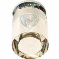 Светильник потолочный JCD9 50Вт с желтым стеклом хром JD151