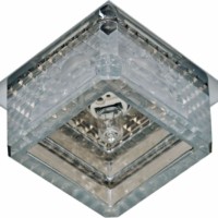 Светильник потолочный JCD G9 с черным стеклом хром с лампой CD2818