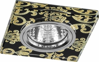 Светильник встраиваемый с белой LED подсветкой Feron 8787-2 потолочный MR16 G5.3 черный