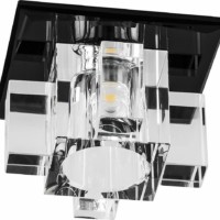 Светильник светодиодный встраиваемый Feron 1525 потолочный 10Вт 3000K прозрачно-черный