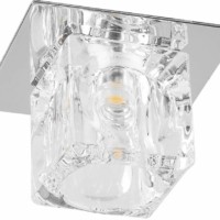 Светильник светодиодный встраиваемый Feron BS 125-FB потолочный 10Вт 3000K прозрачный хром