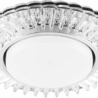 Светильник встраиваемый с белой LED подсветкой Feron CD4025 потолочный GX53 без лампы прозрачный
