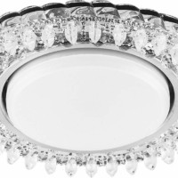Светильник встраиваемый с белой LED подсветкой Feron CD4027 потолочный GX53 без лампы прозрачный