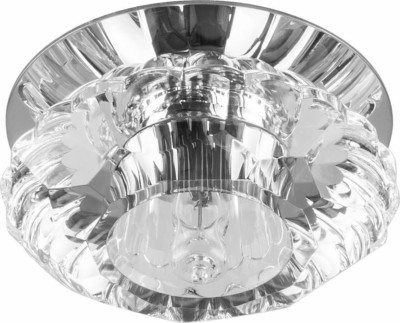 Светильник встраиваемый Feron JD89 потолочный JCD9 G9 прозрачный хром