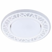 Светильник встраиваемый с белой LED подсветкой Feron CD9912 потолочный GX53 без лампы белый