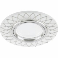 Светильник встраиваемый с LED подсветкой Feron CD992 потолочный MR16 G5.3 матовый белый хром