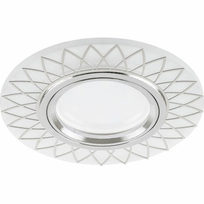 Светильник встраиваемый с LED подсветкой Feron CD992 потолочный MR16 G5.3 матовый белый хром