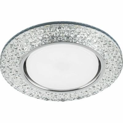 Светильник встраиваемый с белой LED подсветкой Feron CD4032 потолочный GX53 без лампы прозрачный хром