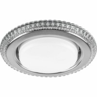 Светильник встраиваемый с белой LED подсветкой Feron CD4036 потолочный GX53 без лампы прозрачный хром
