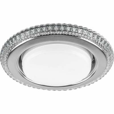 Светильник встраиваемый с белой LED подсветкой Feron CD4036 потолочный GX53 без лампы прозрачный хром