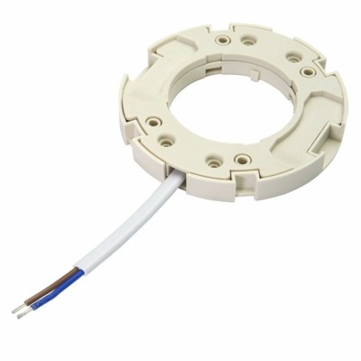 Патрон для светодиодных ламп GX53 250В огнеупорный пластиковый медь белый 75×10мм длина провода 100мм Feron LH26