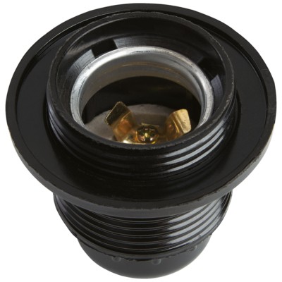 Патрон Е27 с кольцом 250В карболит латунь чёрный 55×58мм Feron LH82