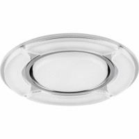 Светильник встраиваемый с белой LED подсветкой Feron CD4039 потолочный GX53 без лампы белый матовый хром