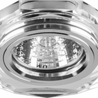 Светильник встраиваемый с белой LED подсветкой Feron 8020-2 потолочный MR16 G5.3 серебристый