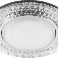 Светильник встраиваемый с белой LED подсветкой Feron CD4020 потолочный GX53 без лампы прозрачный