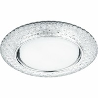 Светильник встраиваемый с белой LED подсветкой Feron CD4042 потолочный GX53 без лампы прозрачный хром