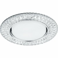 Светильник встраиваемый с белой LED подсветкой Feron CD4043 потолочный GX53 без лампы прозрачный хром