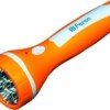Фонарь светодиодный аккумуляторный ручной 7LED 0 6Вт со встроенной вилкой для зарядки оранжевый TL040