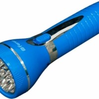 Фонарь светодиодный аккумуляторный ручной 9LED 0 6Вт со встроенной вилкой для зарядки голубой TL041