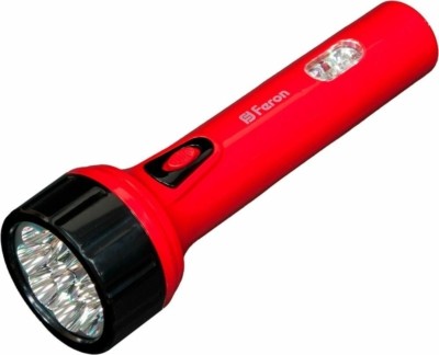 Фонарь светодиодный аккумуляторный ручной 9+3LED 0 7Вт со встроенной вилкой для зарядки красный TL042