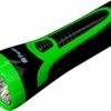 Фонарь светодиодный аккумуляторный ручной 7LED 0 6Вт со встроенной вилкой для зарядки зеленый TL043