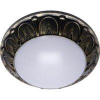 Светильник накладной IP64 220В 2×60Вт 2xЕ27 черный- античное золото серии Маэстро ФБУ 05-2×20-015