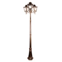 Светильник садово-парковый Feron PL638 столб 3×60Вт 230В E27 черное золото