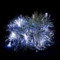 Светодиодная гирлянда Feron CL404 мишура белый с питанием от батареек