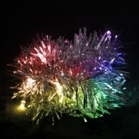 Светодиодная гирлянда Feron CL404 мишура разноцветная с питанием от батареек