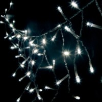 Светодиодная гирлянда Feron CL15 бахрома 24В белый c питанием от сети
