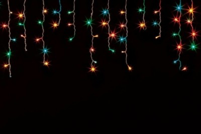 Светодиодная гирлянда Feron CL14 бахрома 1,4м x0.4м +1.4м 230В разноцветная c питанием от сети