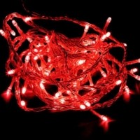 Светодиодная гирлянда Feron CL03 линейная 4м +1.4м 230В красный c питанием от сети