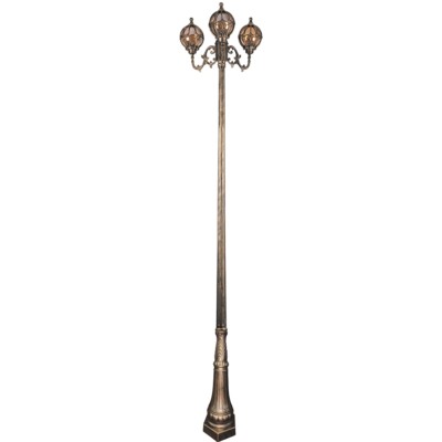 Светильник садово-парковый Feron PL3810 3×100Вт 230В E27 черное золото (столб)