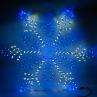 Световая фигура 230В дюралайт 14 м 24 LED/м (синий+белый) шнур 1 6м IP44 120×120 см LT065