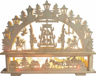 Деревянная световая фигура 10 ламп С6 цвет свечения: теплый белый 45x6x35 см шнур 1 5 м IP20 LT089